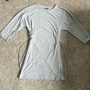 LAST CHANCE - *NWOT* Casual dress 3/4 length sleeves, ruched siding